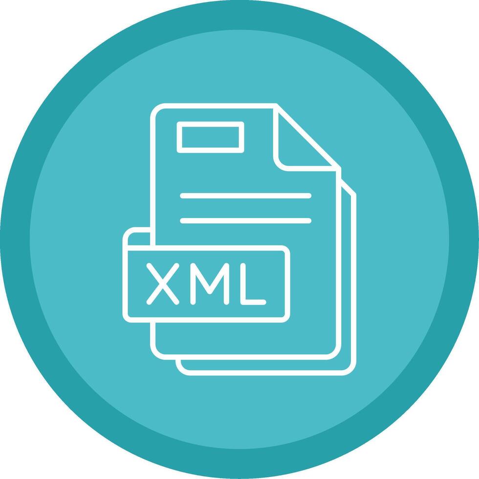 Xml Flat Circle Multicolor Design Icon vector