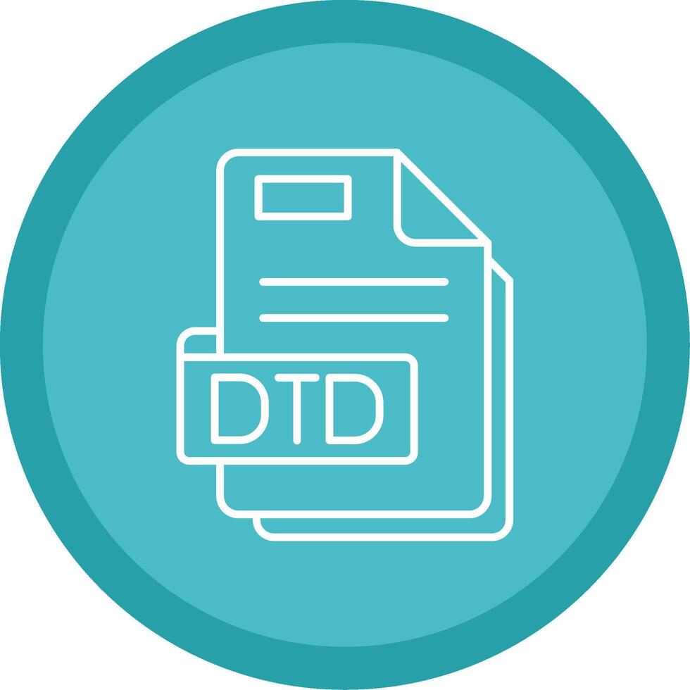 Dtd Flat Circle Multicolor Design Icon vector