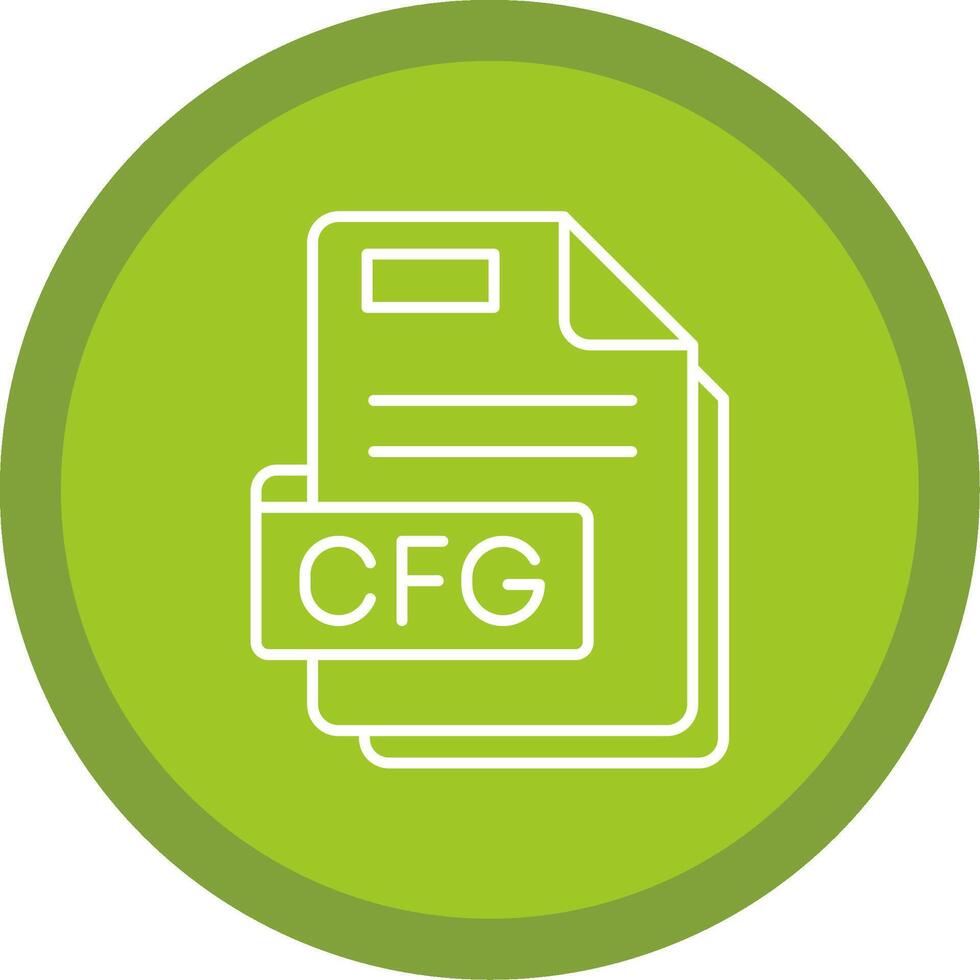 Cfg Flat Circle Multicolor Design Icon vector