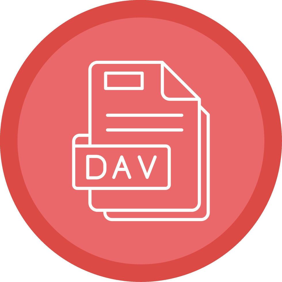 Dav Flat Circle Multicolor Design Icon vector