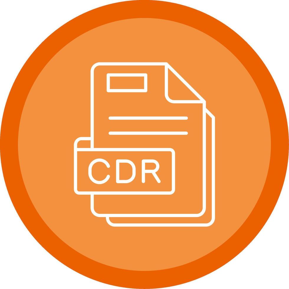 Cdr Flat Circle Multicolor Design Icon vector