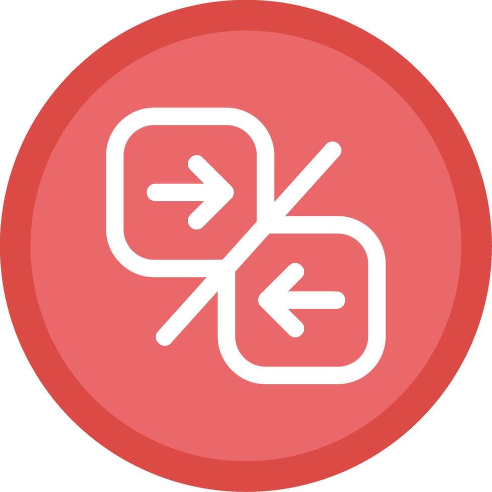 Compare arrow Flat Circle Multicolor Design Icon vector