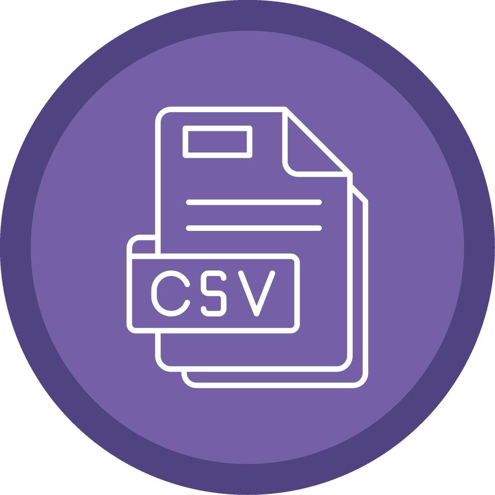 Csv Flat Circle Multicolor Design Icon vector