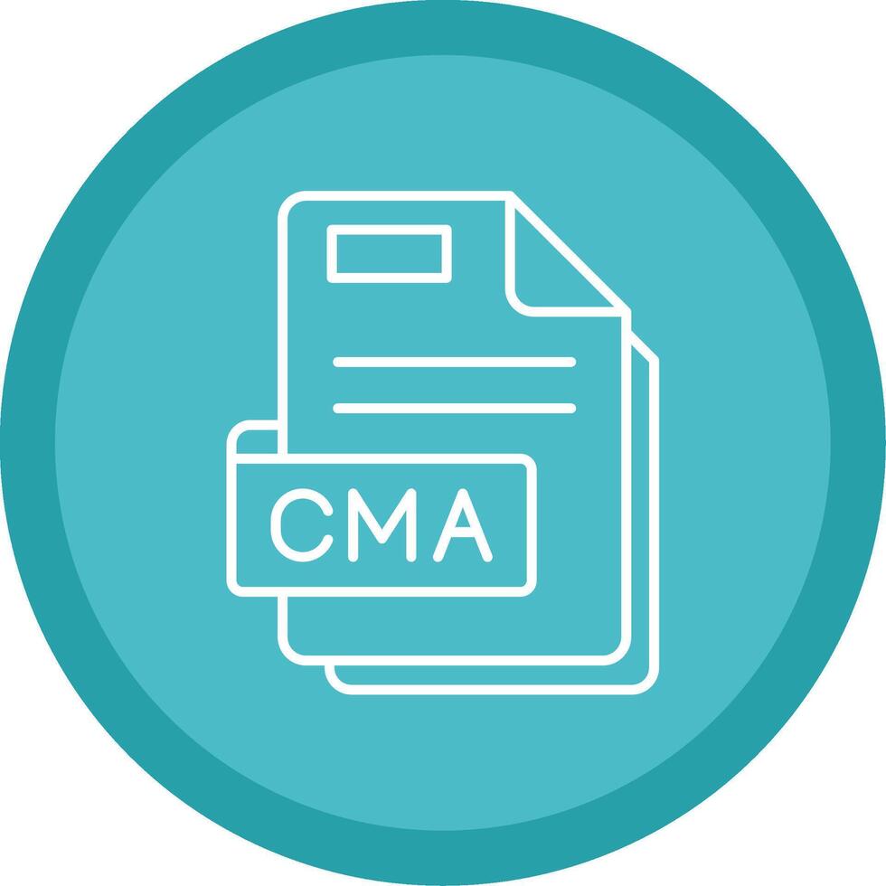 Cma Flat Circle Multicolor Design Icon vector