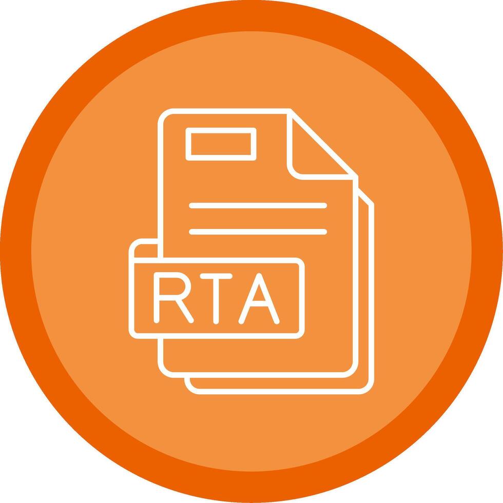 Rta Flat Circle Multicolor Design Icon vector