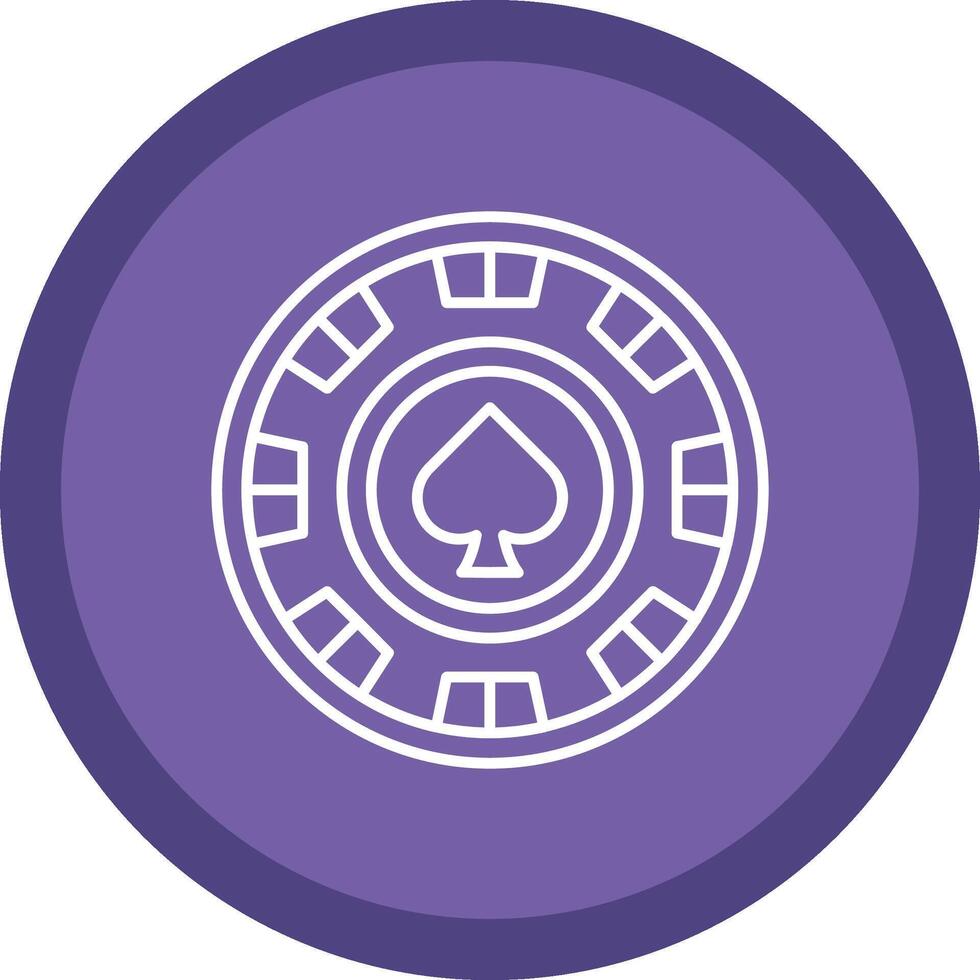 Chip Flat Circle Multicolor Design Icon vector