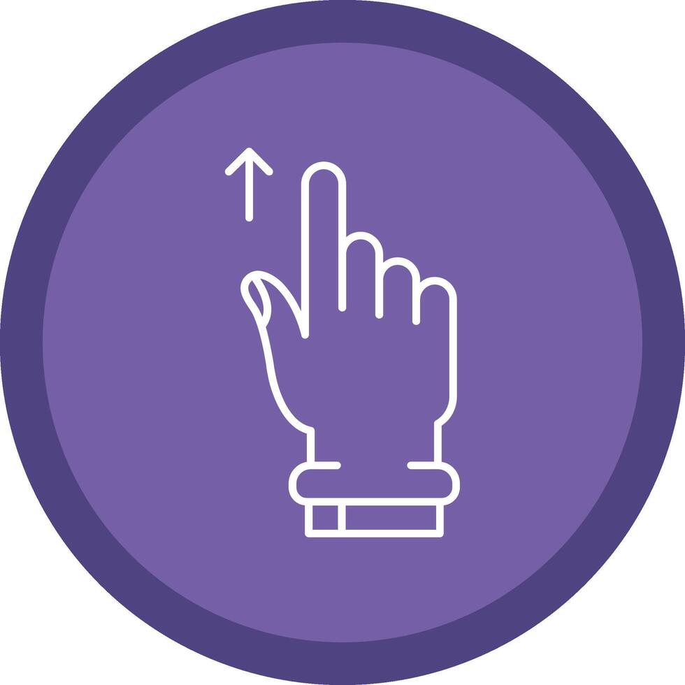 Swipe Up Flat Circle Multicolor Design Icon vector