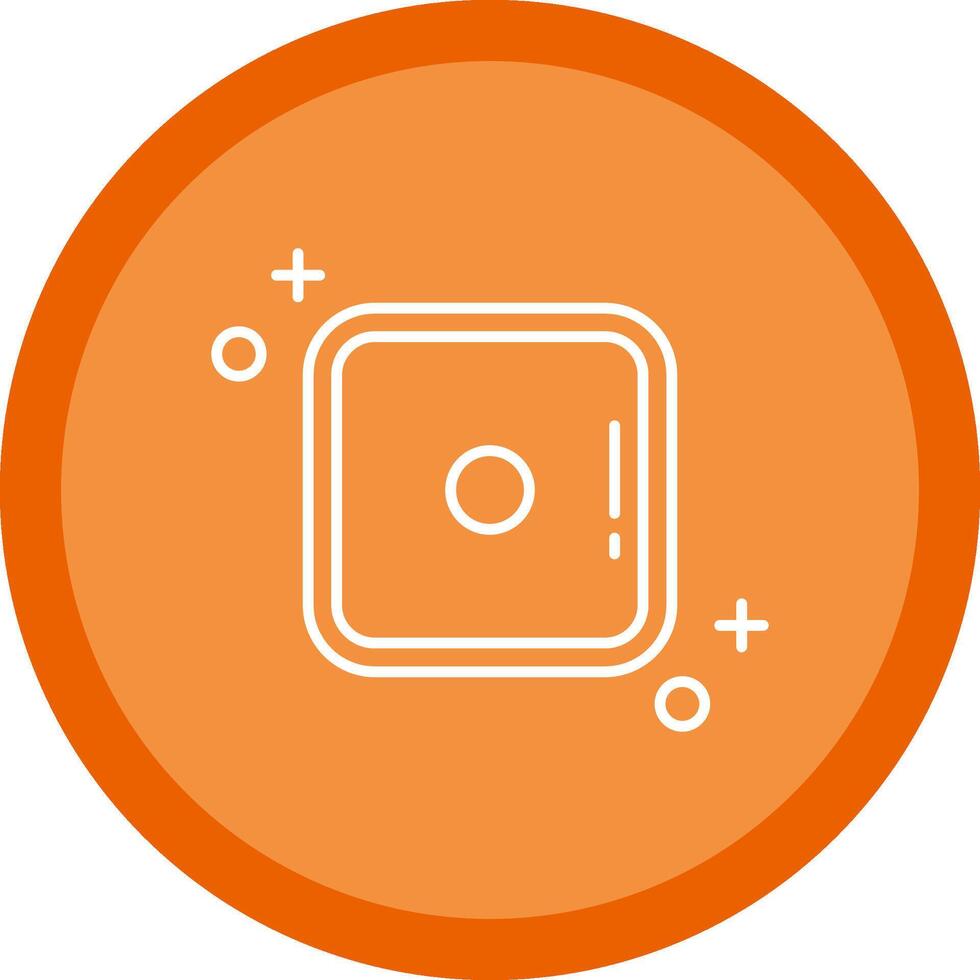 Dice one Flat Circle Multicolor Design Icon vector
