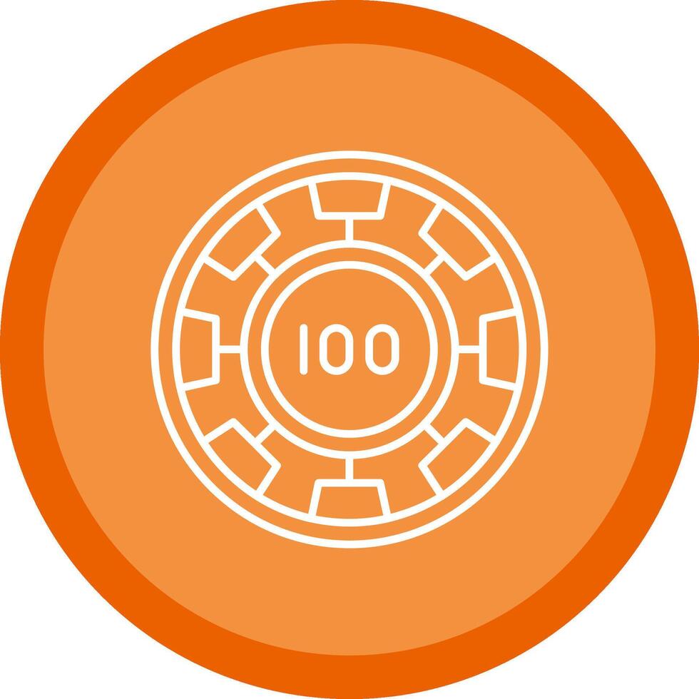 Chip Flat Circle Multicolor Design Icon vector