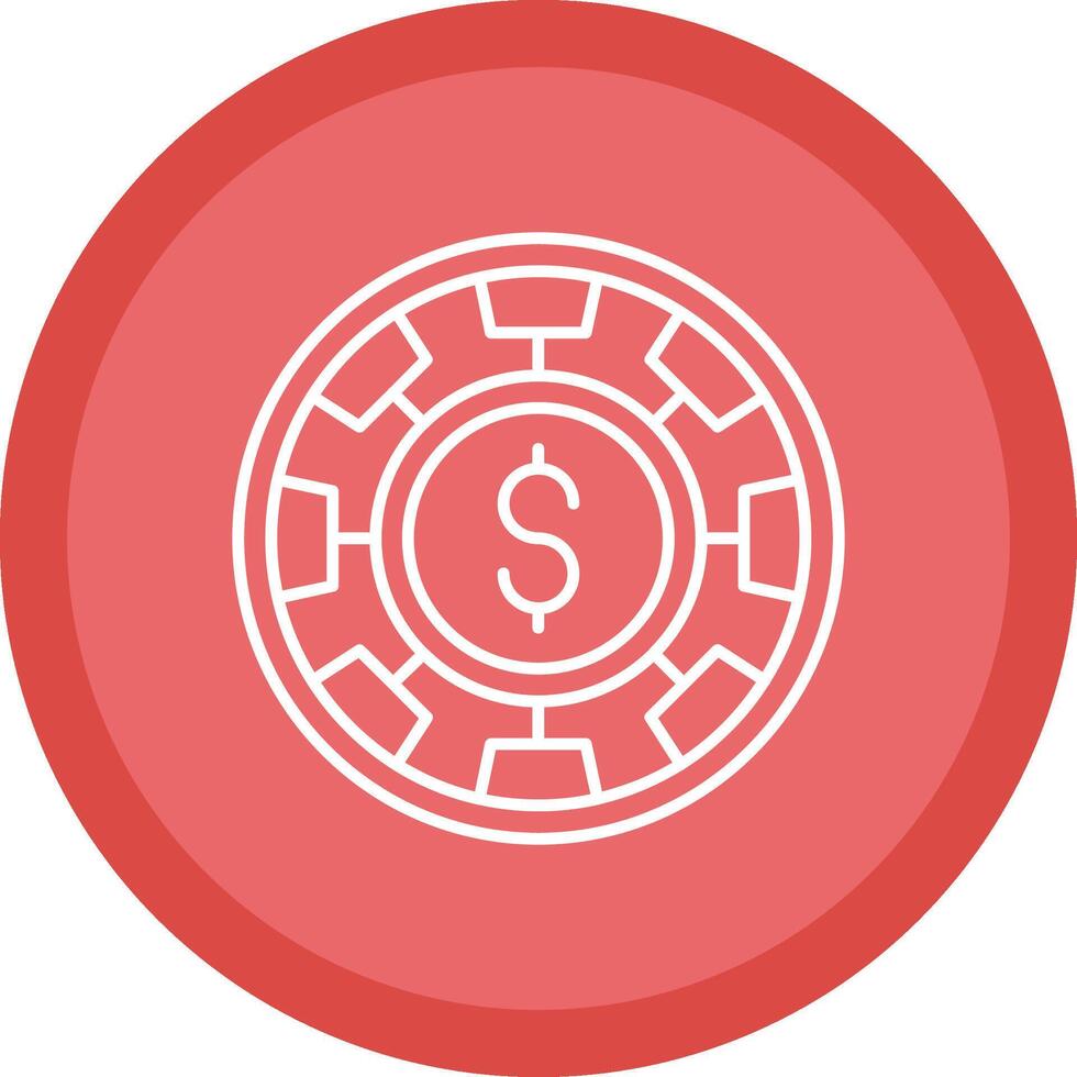 Chip Flat Circle Multicolor Design Icon vector