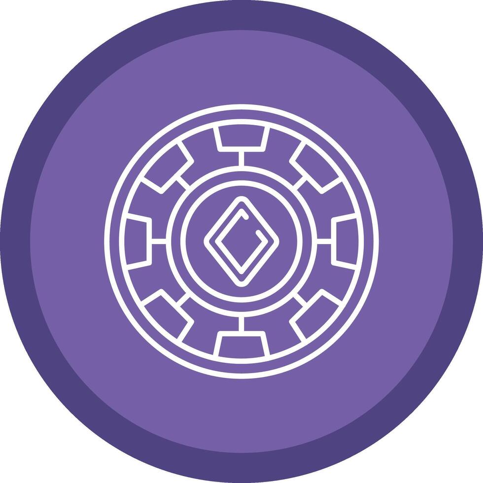 Chip Flat Circle Multicolor Design Icon vector