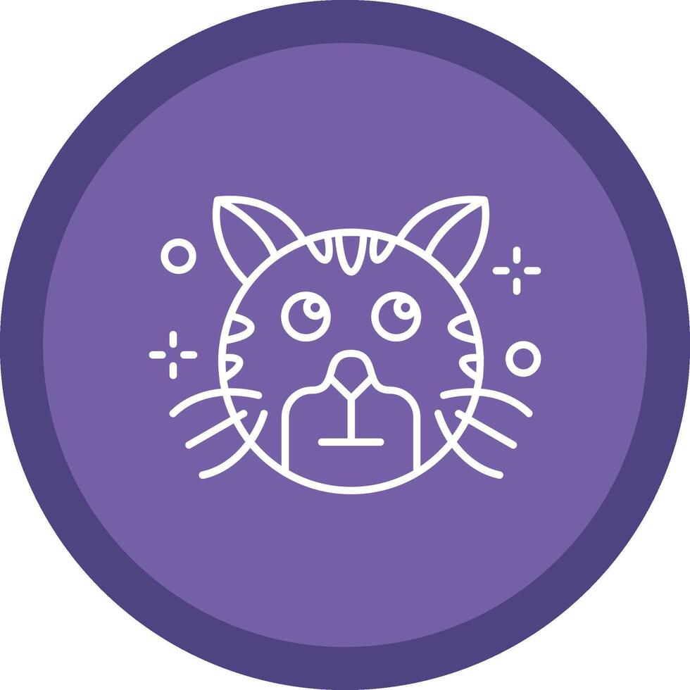 Rolling eyes Flat Circle Multicolor Design Icon vector