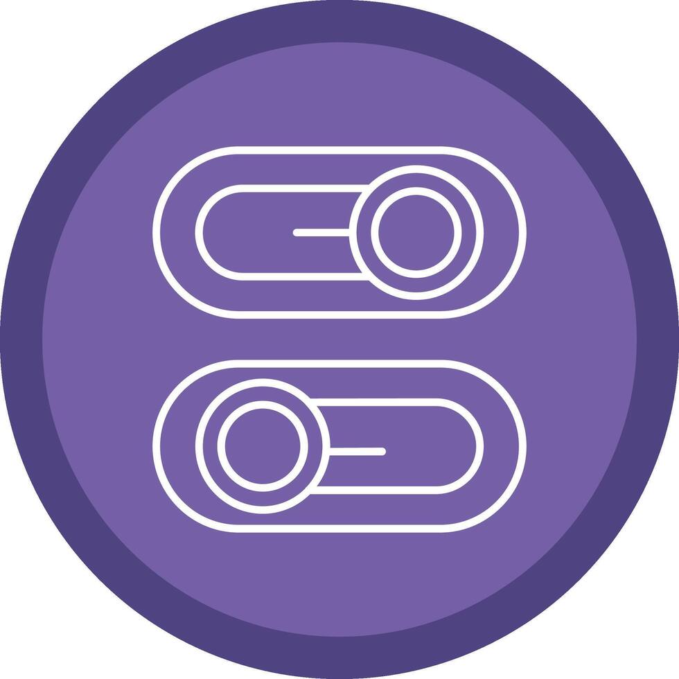 Switch Flat Circle Multicolor Design Icon vector