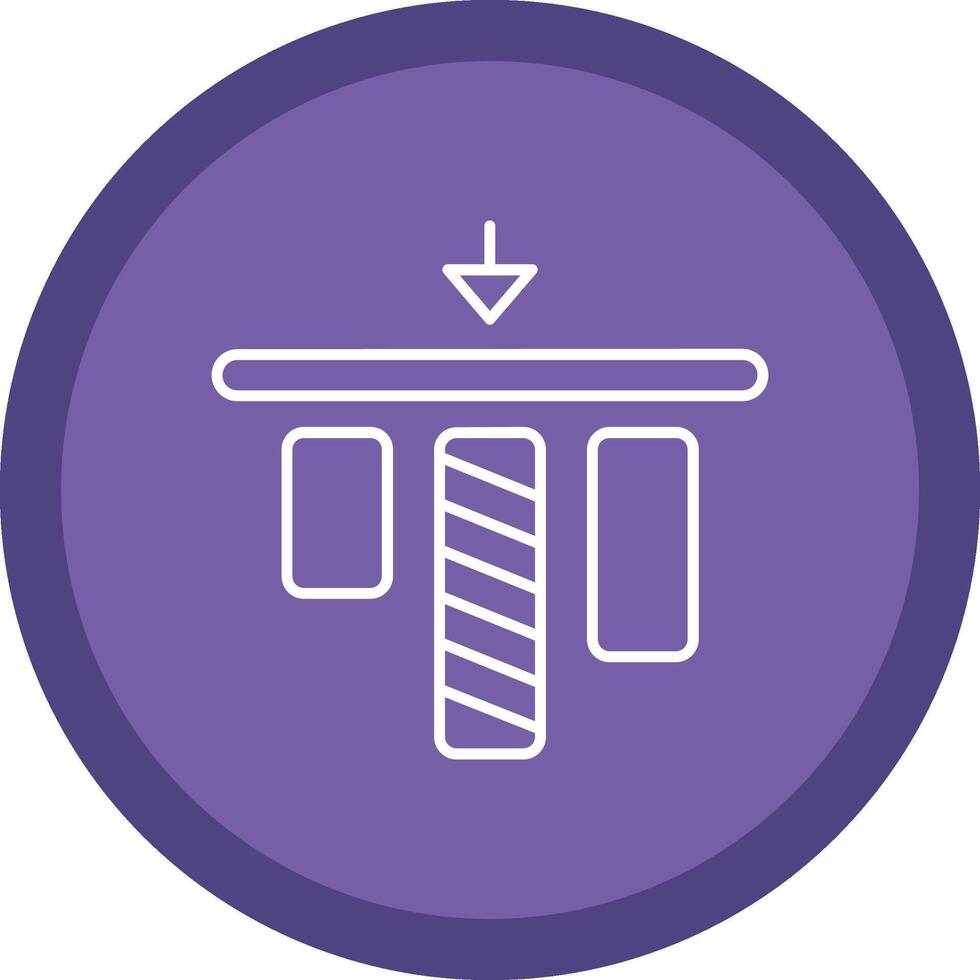 Top alignment Flat Circle Multicolor Design Icon vector