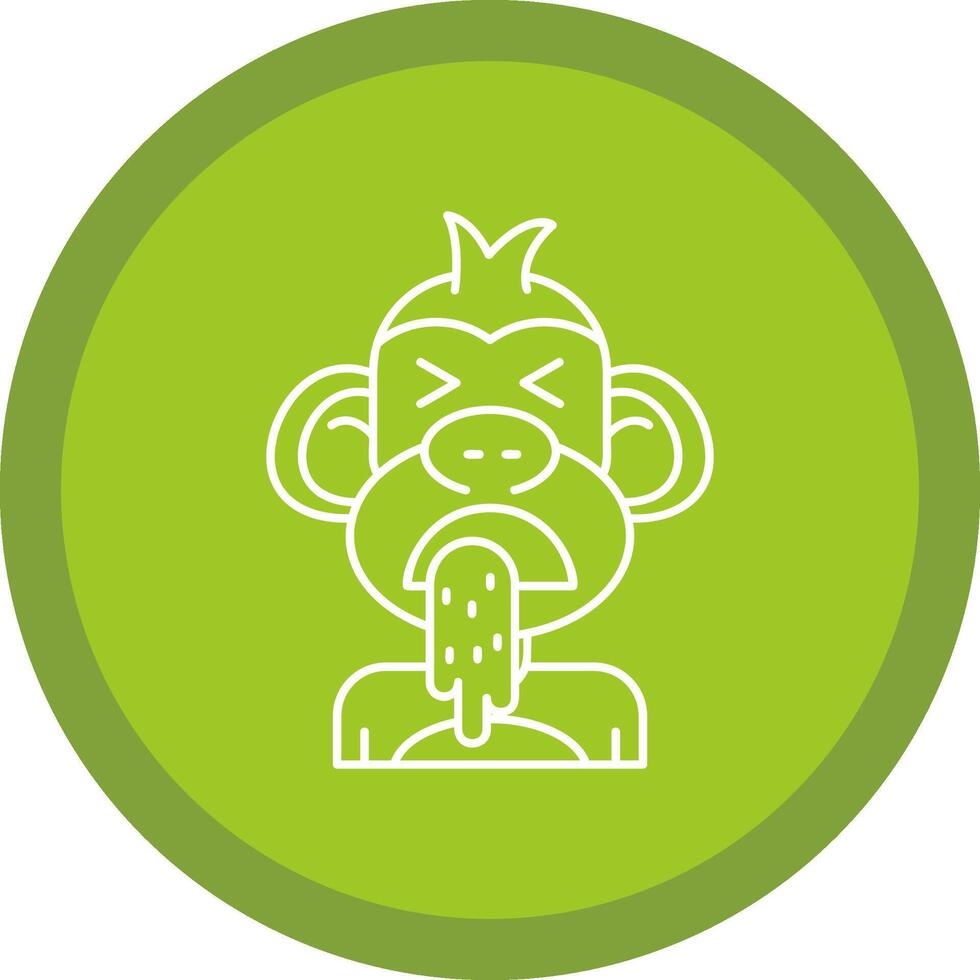 Vomit Flat Circle Multicolor Design Icon vector