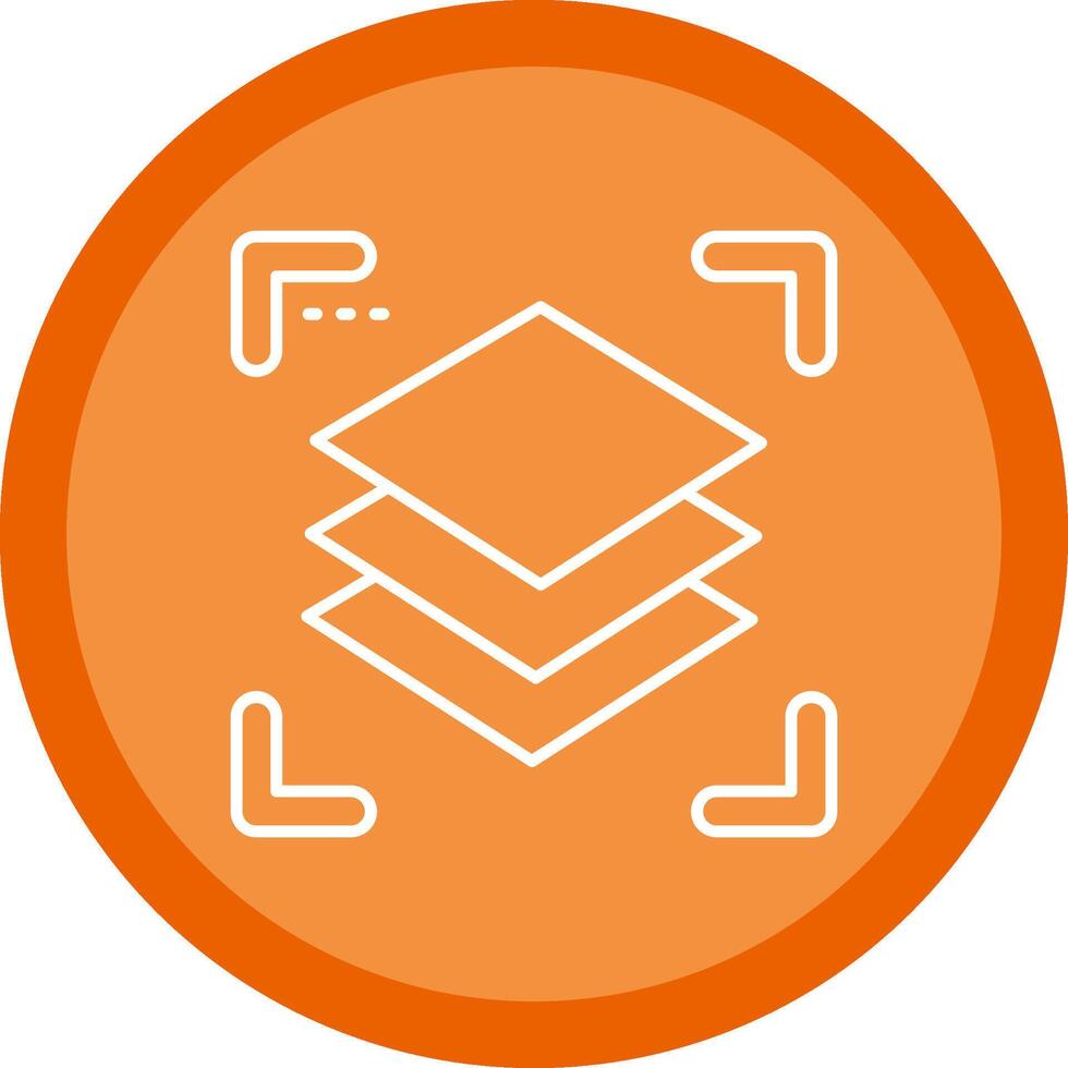 Layers Flat Circle Multicolor Design Icon vector