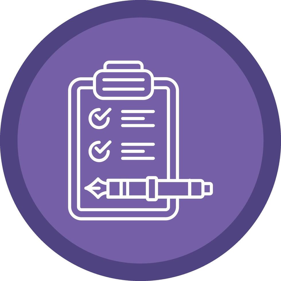Check list Flat Circle Multicolor Design Icon vector
