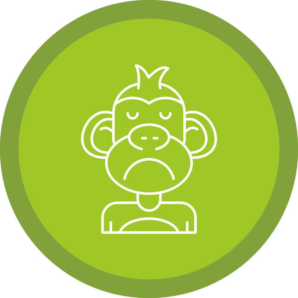 Sad Flat Circle Multicolor Design Icon vector