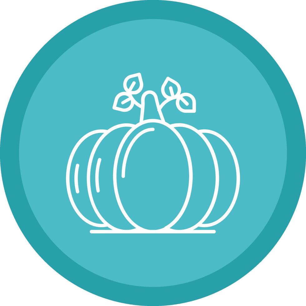 Pumpkin Flat Circle Multicolor Design Icon vector