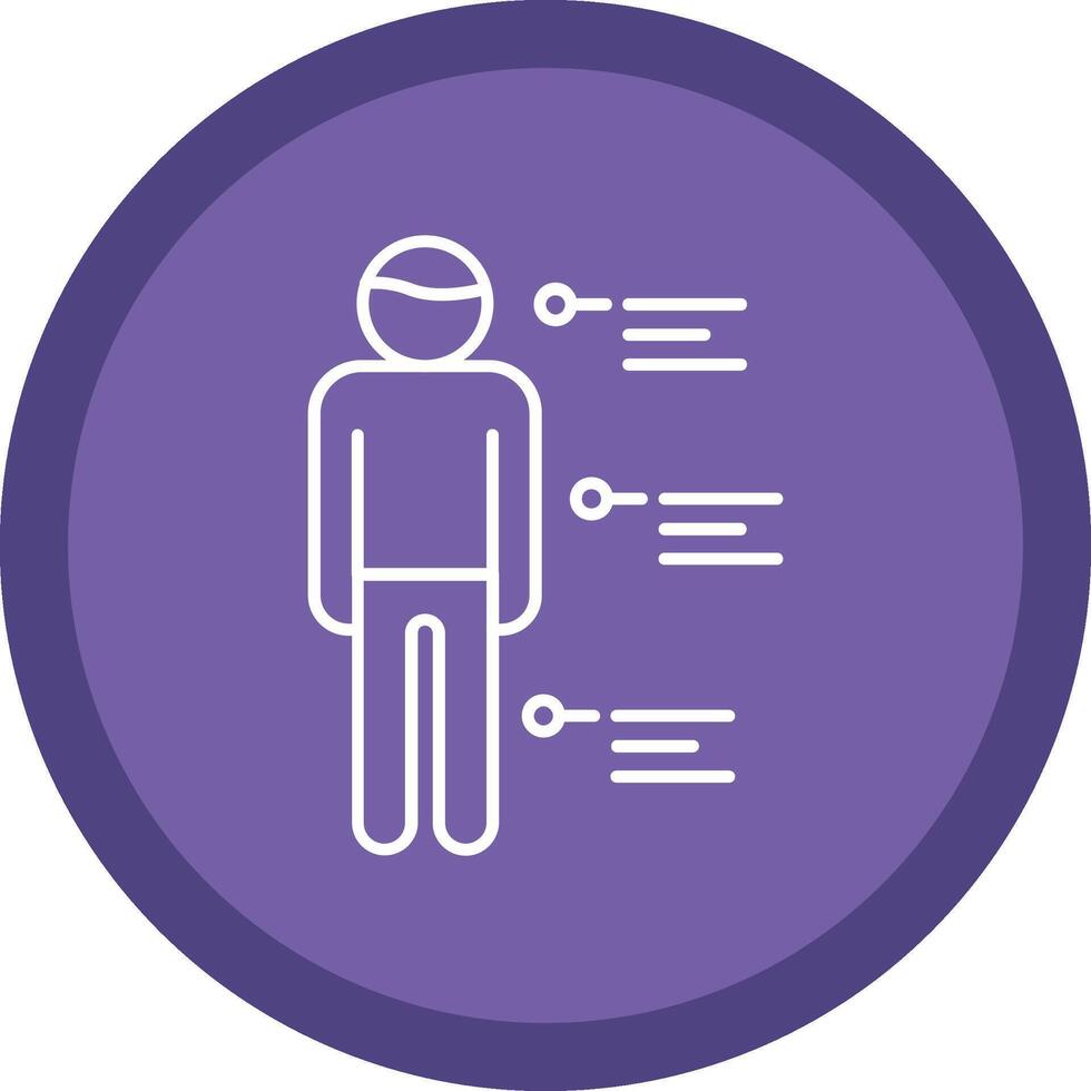 Person Flat Circle Multicolor Design Icon vector