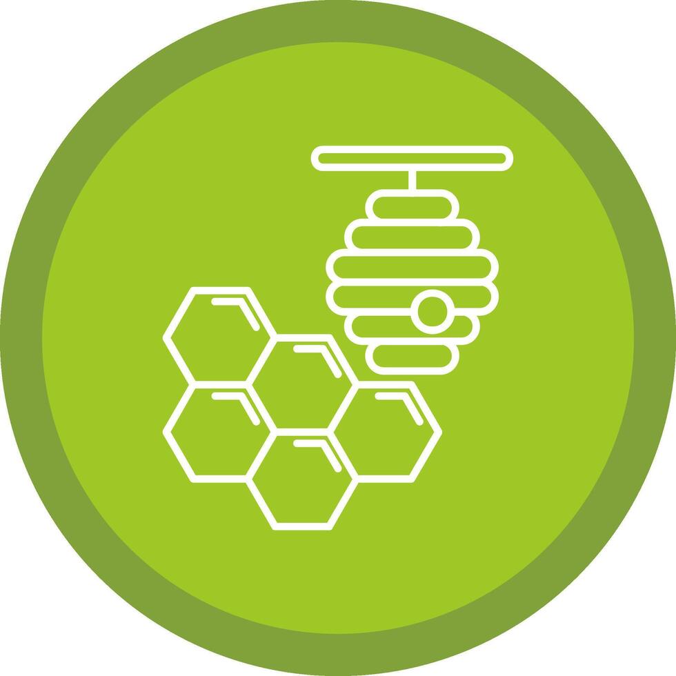 Honeycomb Flat Circle Multicolor Design Icon vector