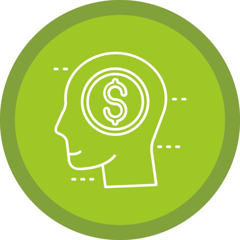 Greed Flat Circle Multicolor Design Icon vector