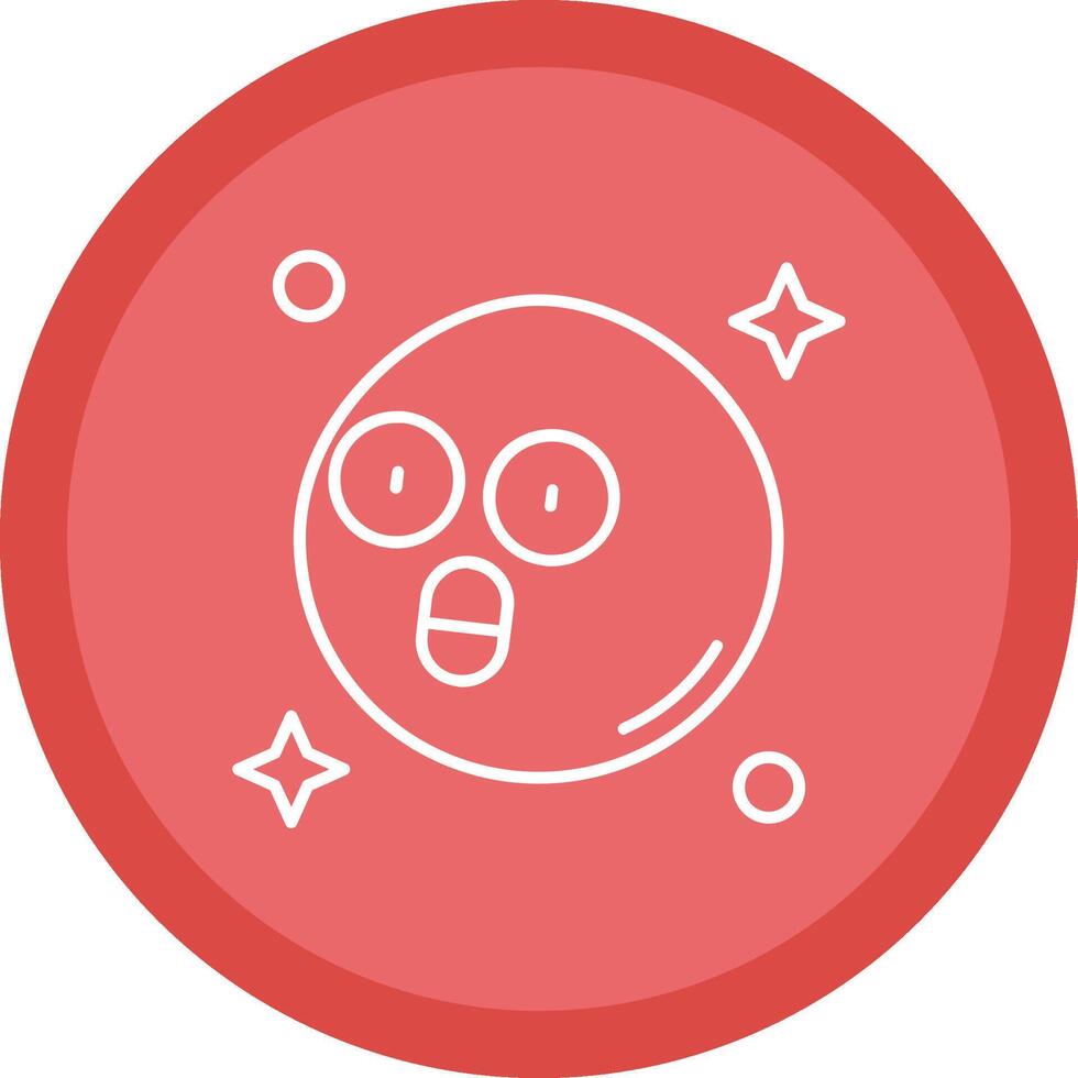 Surprised Flat Circle Multicolor Design Icon vector