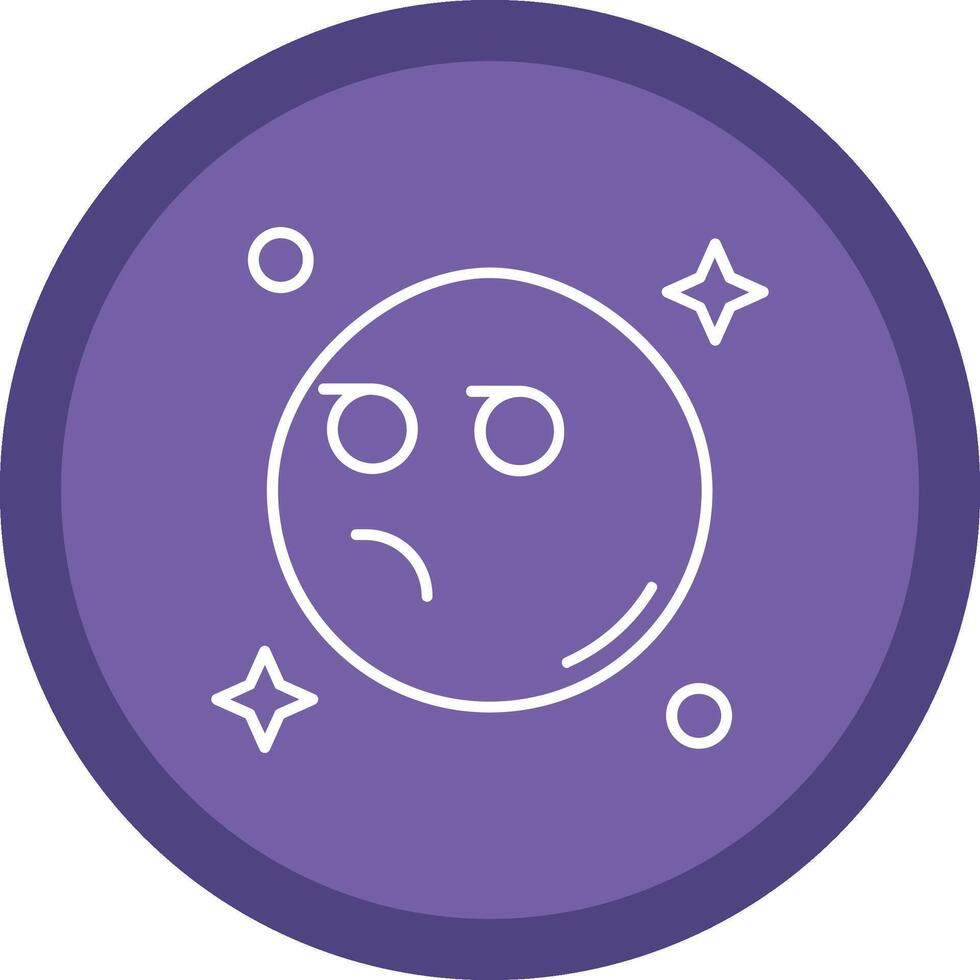 Suspicious Flat Circle Multicolor Design Icon vector