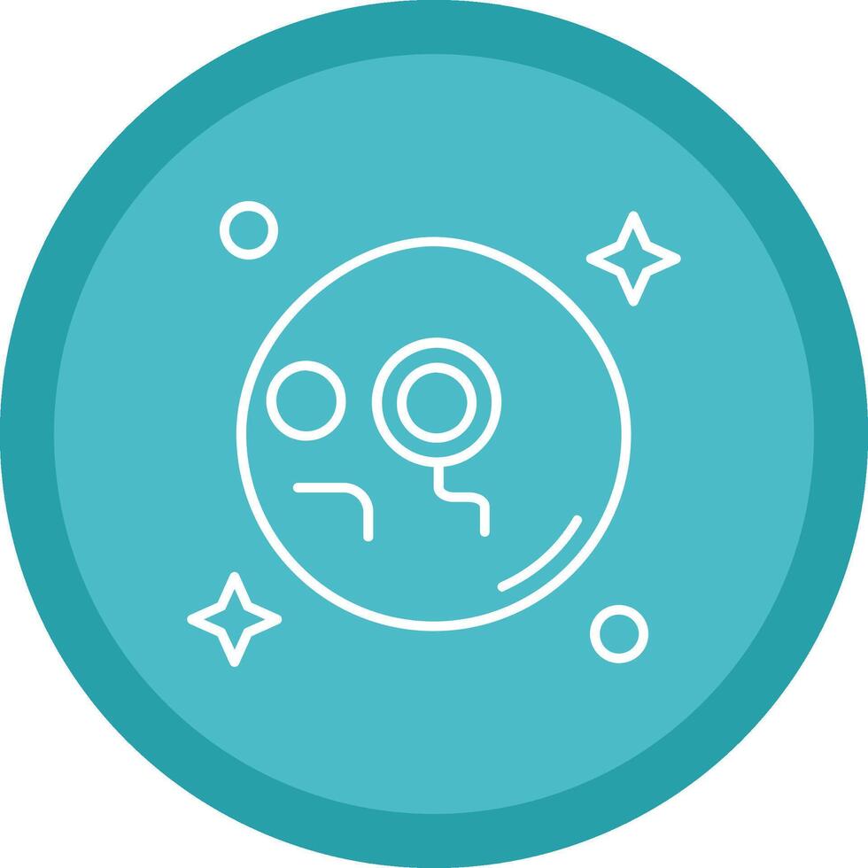 Monocle Flat Circle Multicolor Design Icon vector