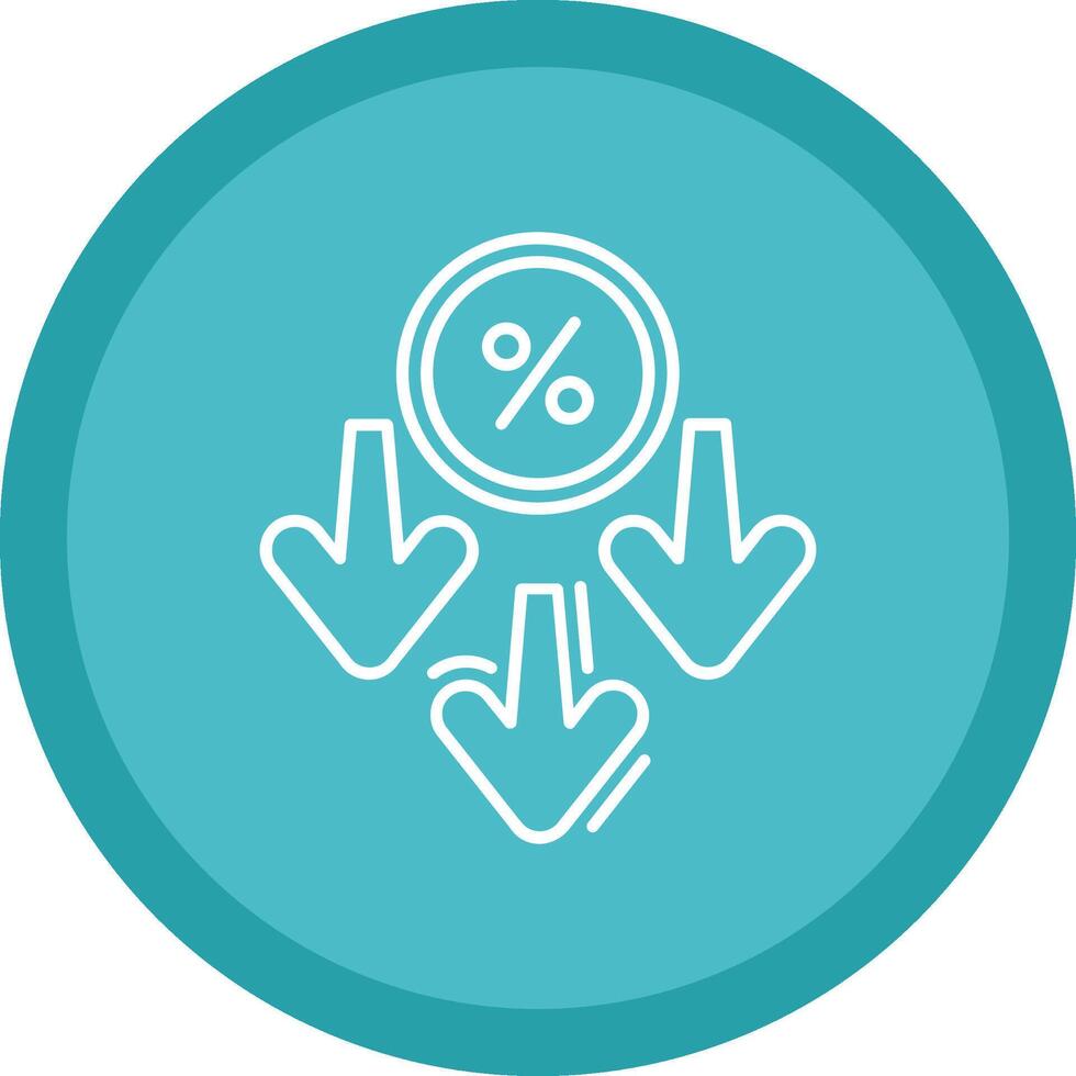 Discount Flat Circle Multicolor Design Icon vector