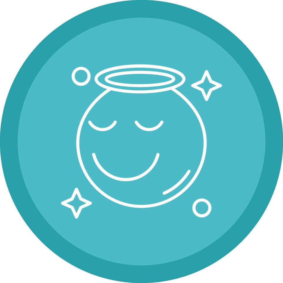 Angel Flat Circle Multicolor Design Icon vector