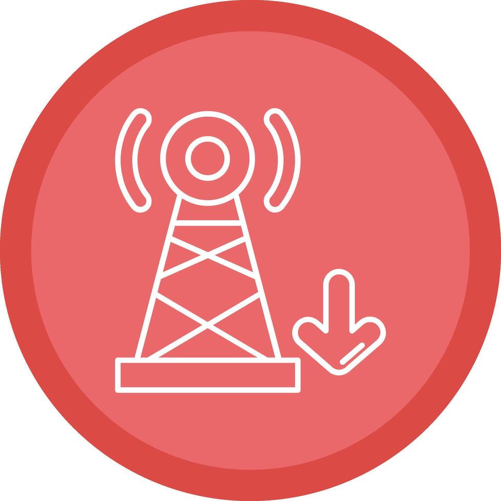 Signal Flat Circle Multicolor Design Icon vector