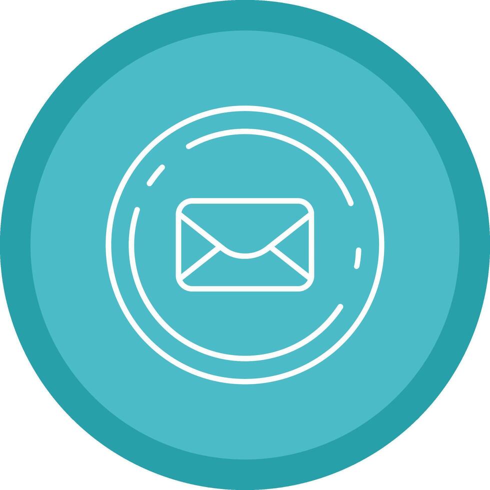 Email Flat Circle Multicolor Design Icon vector