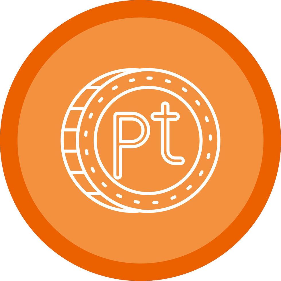Peseta Flat Circle Multicolor Design Icon vector
