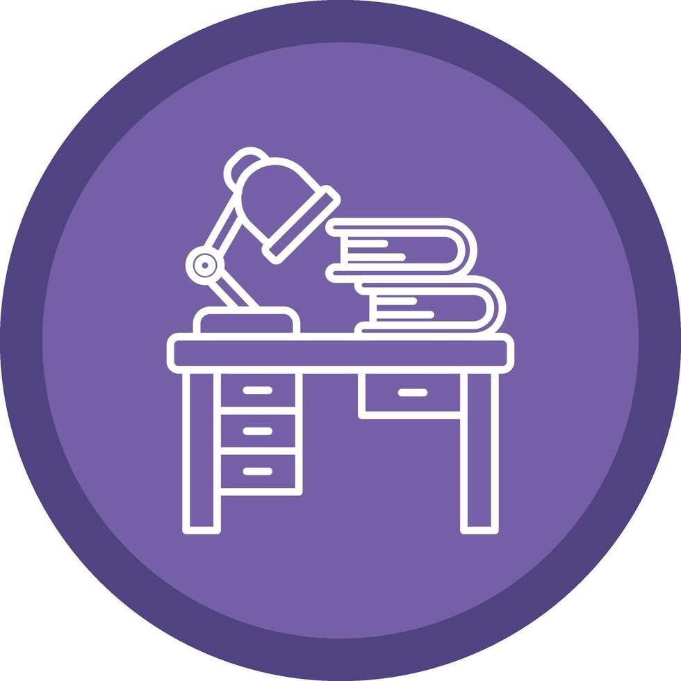 Workspace Flat Circle Multicolor Design Icon vector