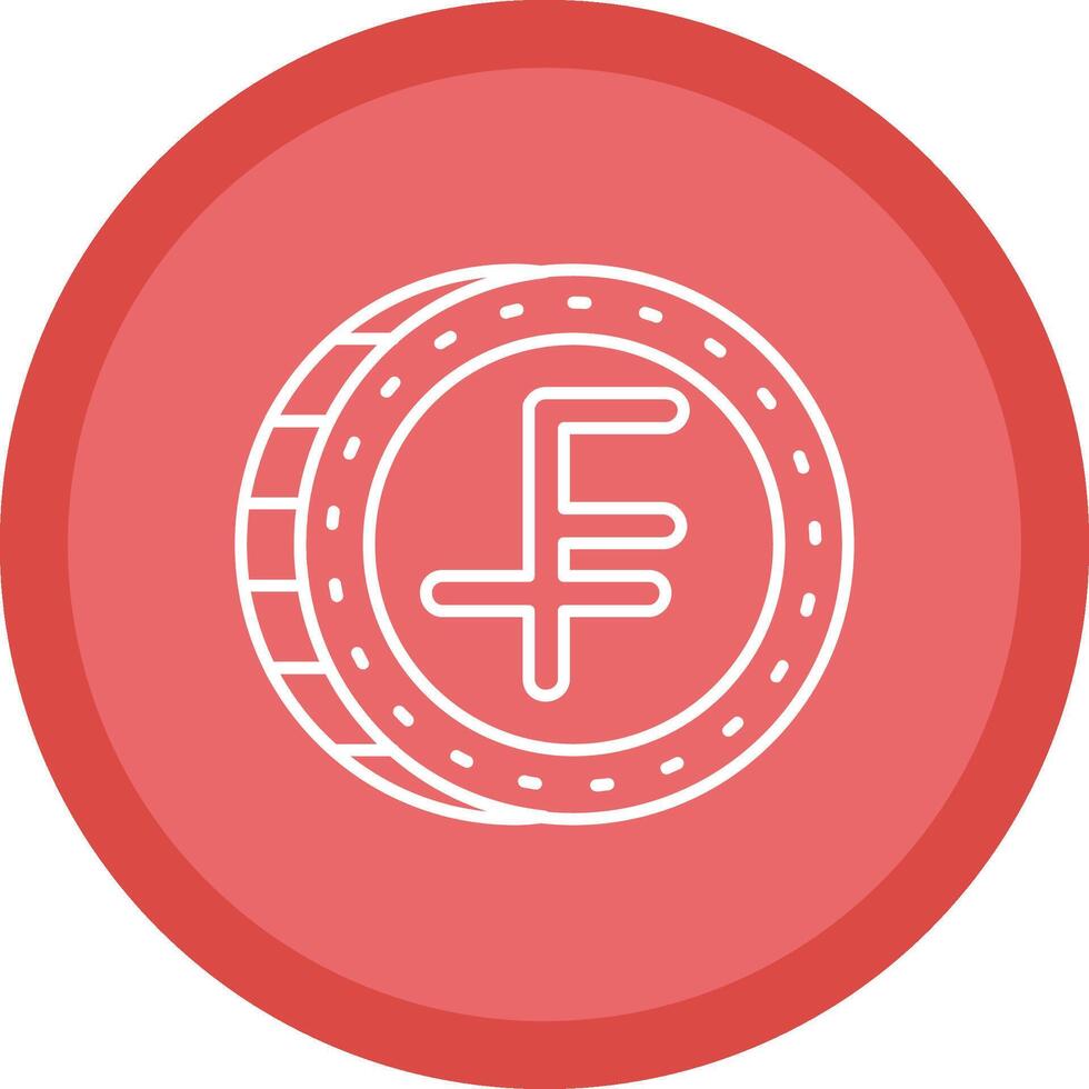 Swiss franc Flat Circle Multicolor Design Icon vector