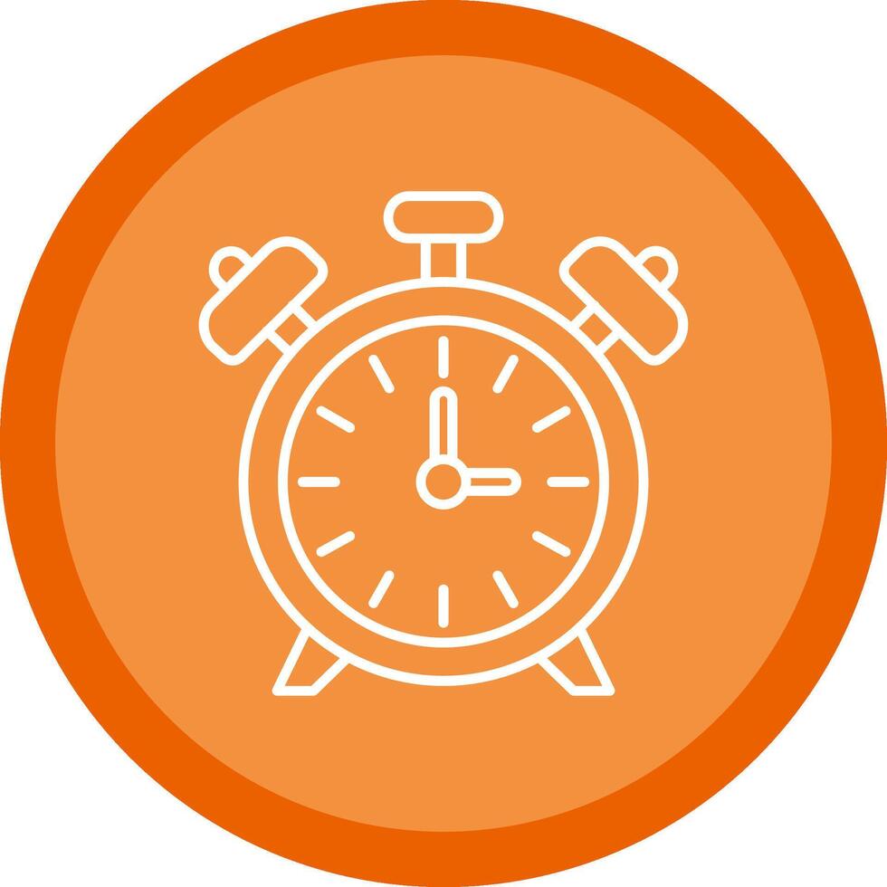 alarma reloj plano circulo multicolor diseño icono vector