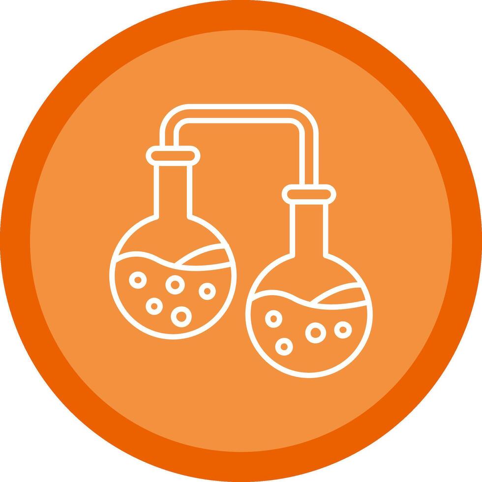 Experiment Flat Circle Multicolor Design Icon vector