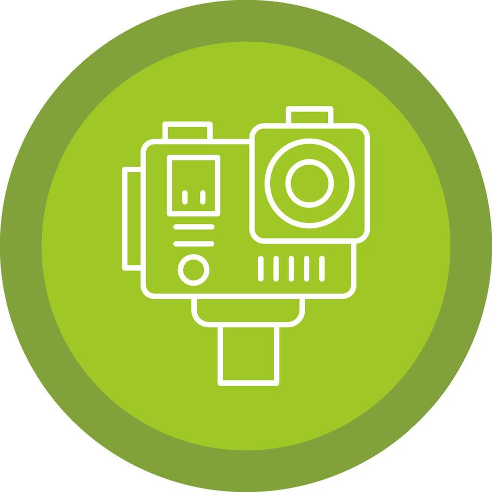 Action camera Flat Circle Multicolor Design Icon vector