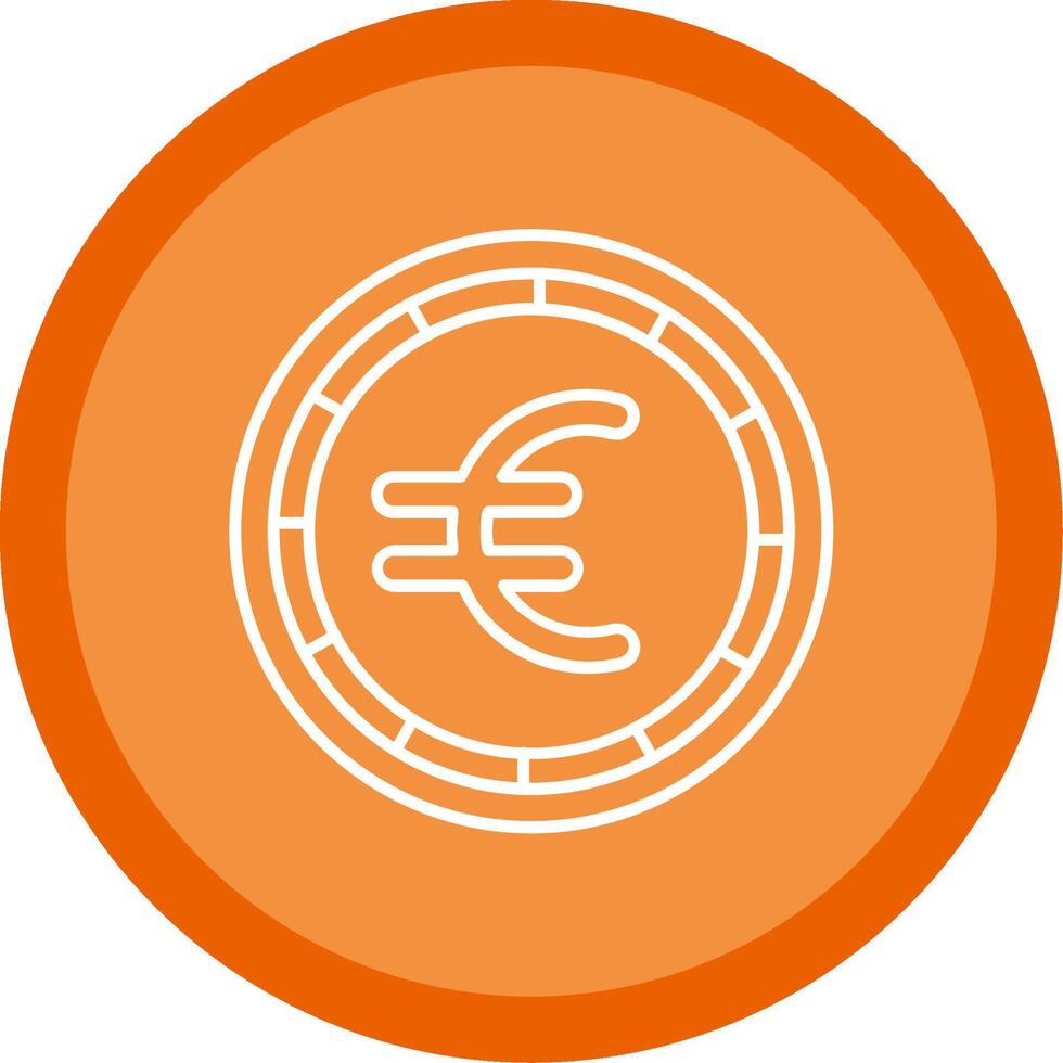 Euro Flat Circle Multicolor Design Icon vector