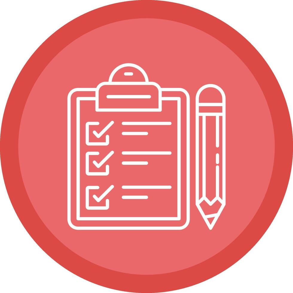 Exam Flat Circle Multicolor Design Icon vector