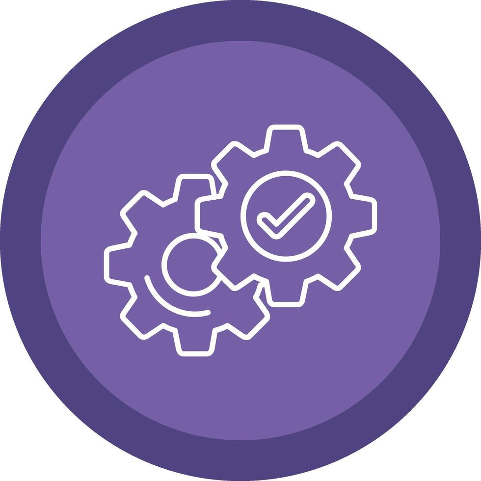 Setting Flat Circle Multicolor Design Icon vector