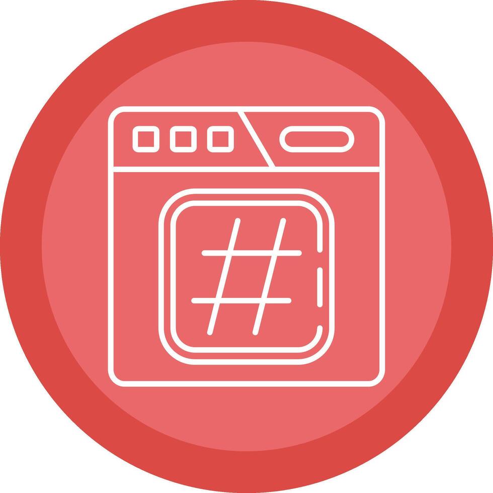Hashtag Flat Circle Multicolor Design Icon vector