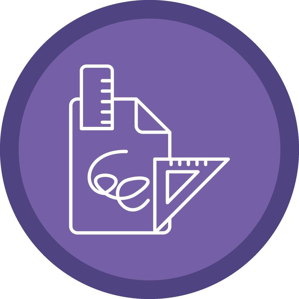 Drafts Flat Circle Multicolor Design Icon vector