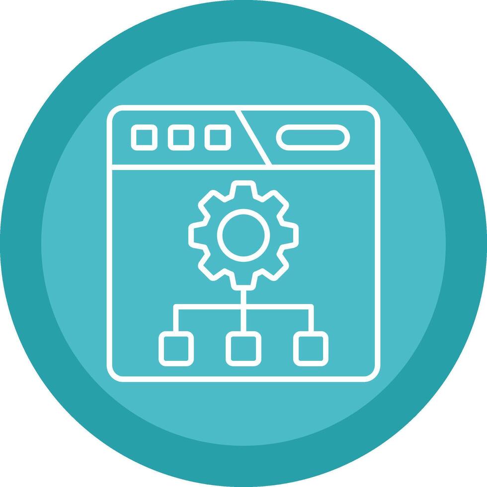 Setting Flat Circle Multicolor Design Icon vector