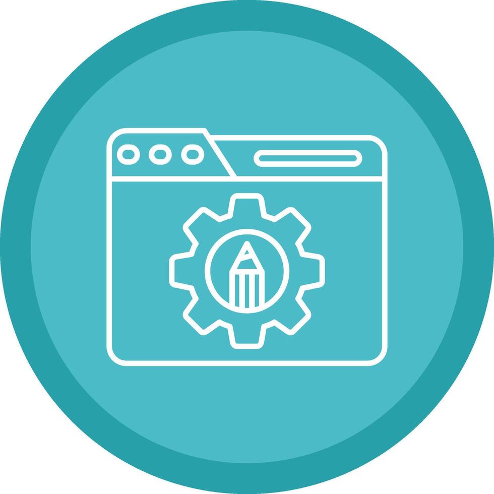 Settings Flat Circle Multicolor Design Icon vector