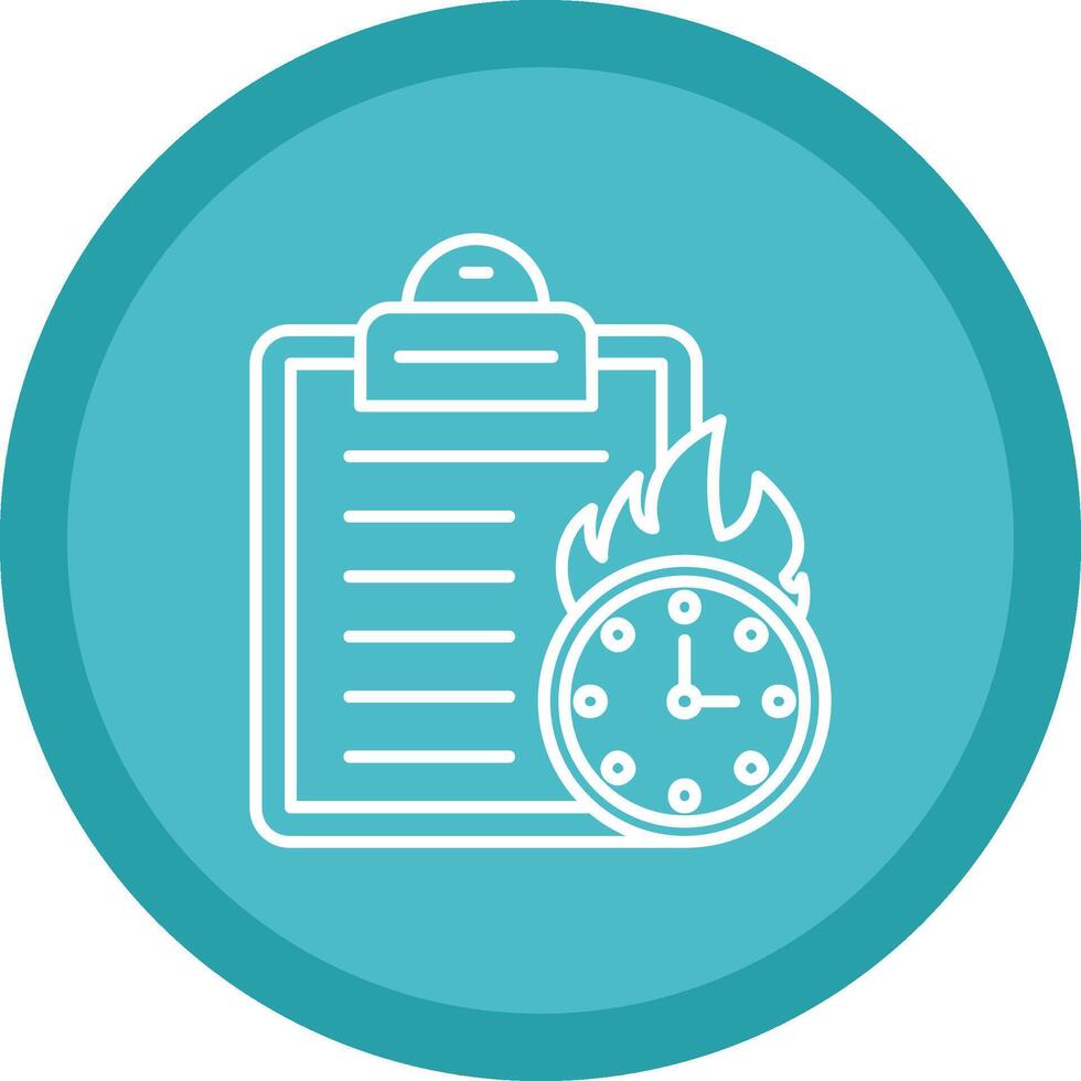 Deadline Flat Circle Multicolor Design Icon vector