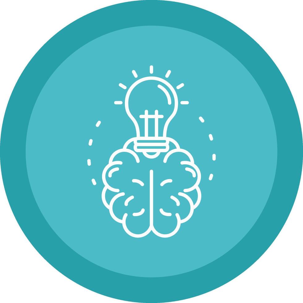 Brainstroming Flat Circle Multicolor Design Icon vector