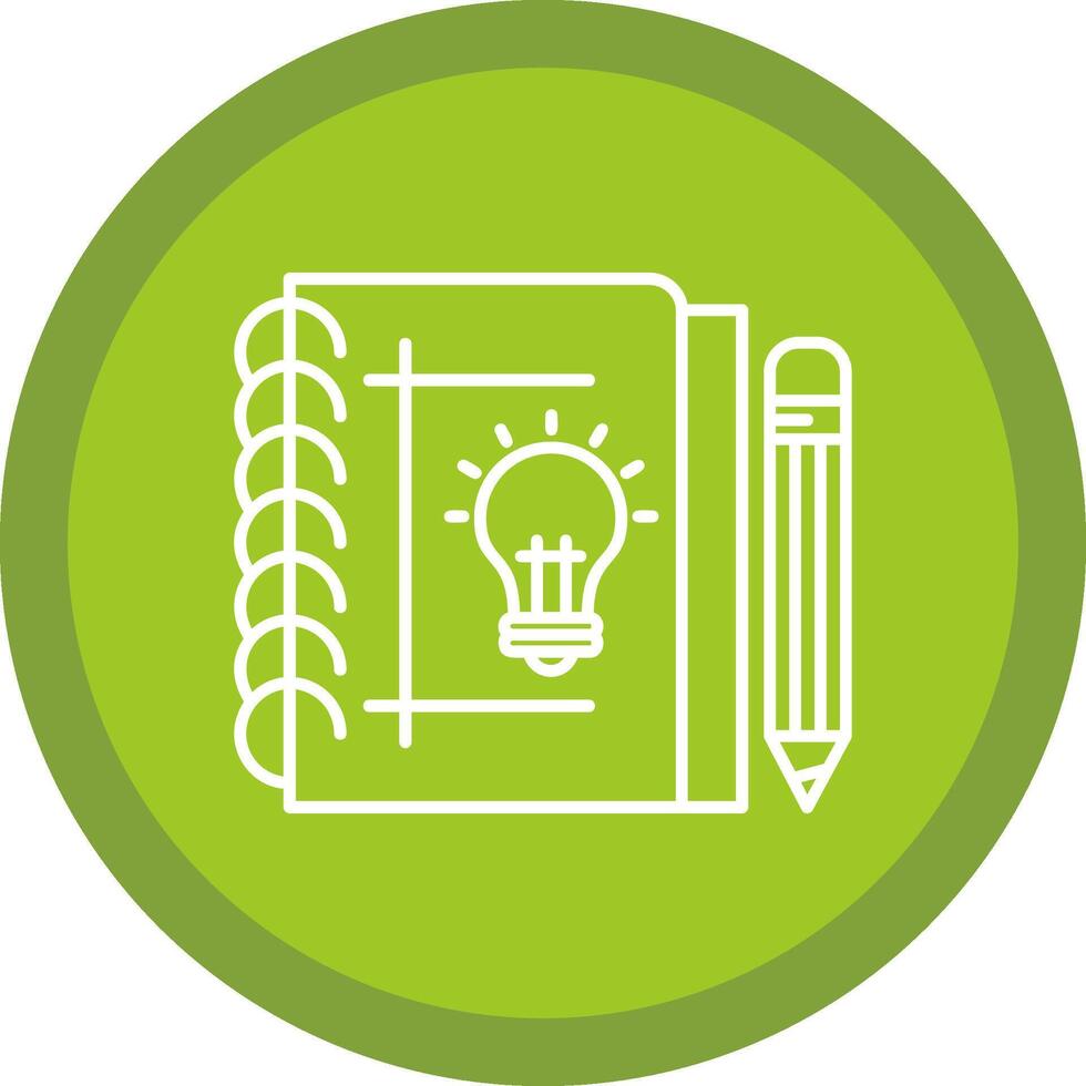 Sketchbook Flat Circle Multicolor Design Icon vector