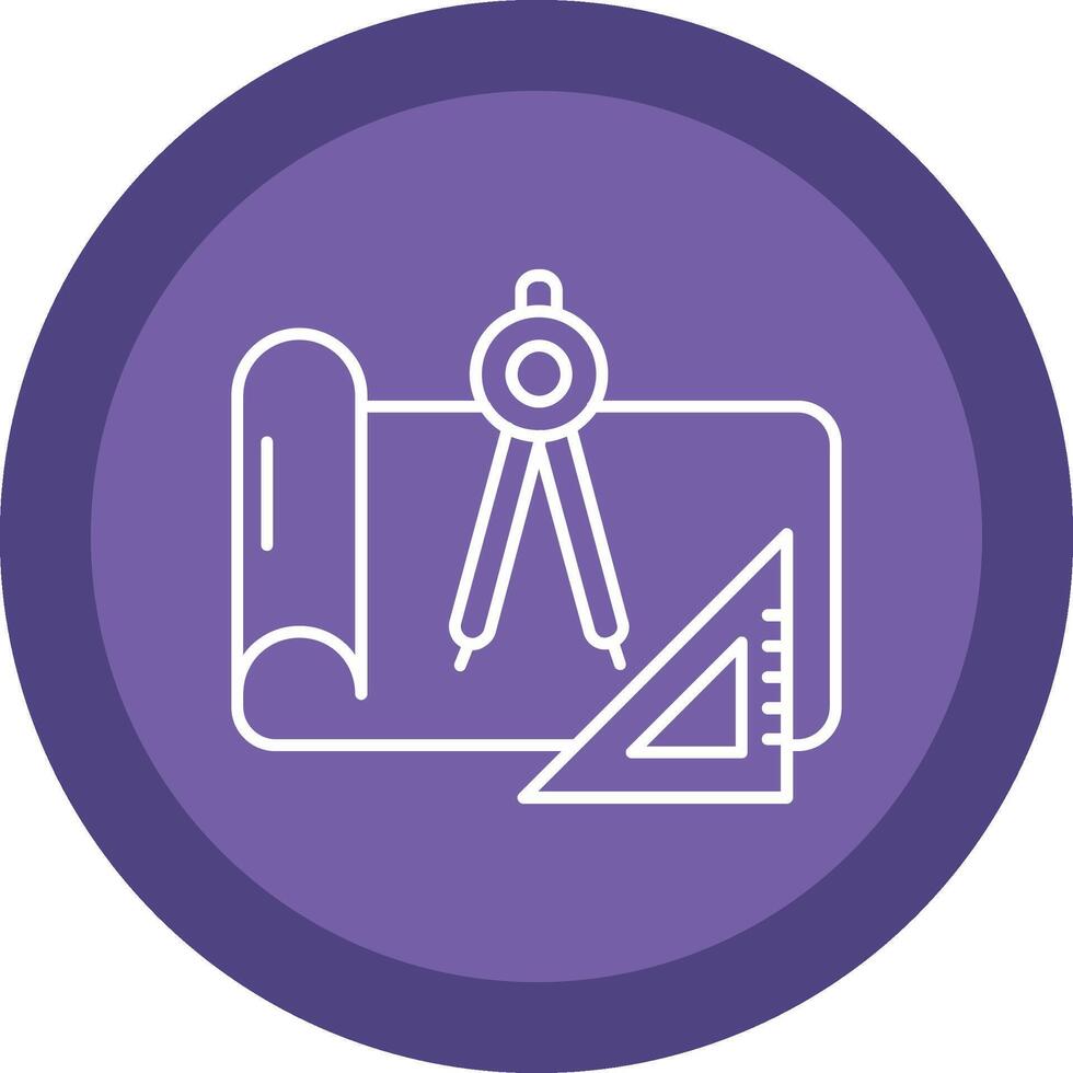 Draft Flat Circle Multicolor Design Icon vector